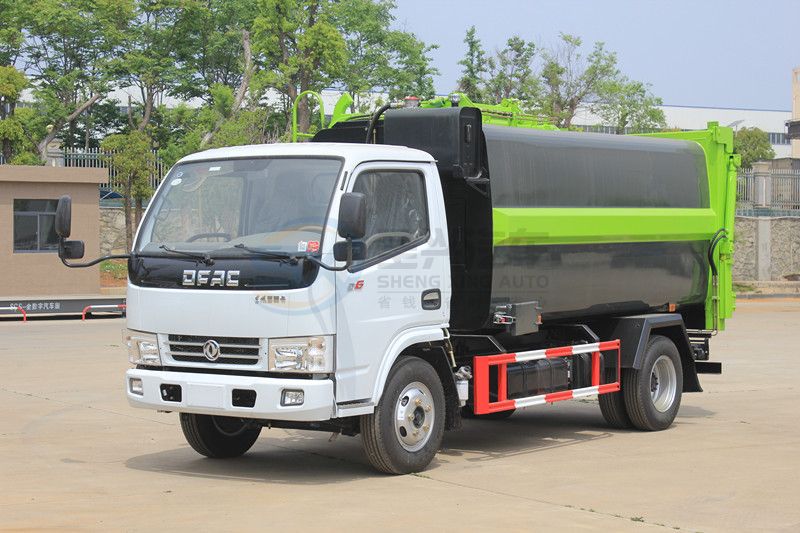 藍牌7.5方東風多利卡壓縮式掛桶垃圾車 藍牌7.5方東風多利卡壓縮式掛桶垃圾車