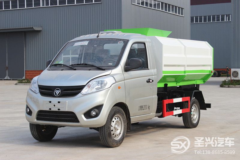 福田伽途3方側(cè)裝掛桶自卸式垃圾車(藍(lán)牌) 福田伽途3方側(cè)裝掛桶自卸式垃圾車(藍(lán)牌)