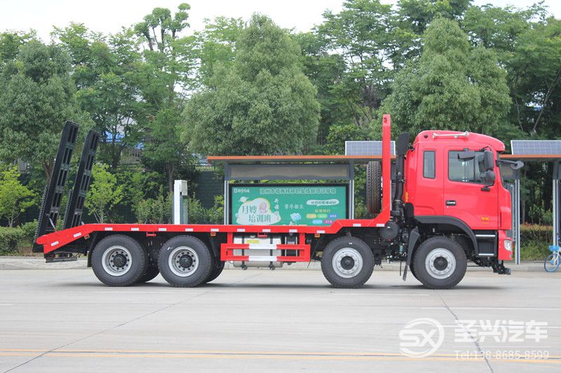 江淮A5前四后八底平板挖機(jī)運(yùn)輸車 江淮A5前四后八底平板挖機(jī)運(yùn)輸車