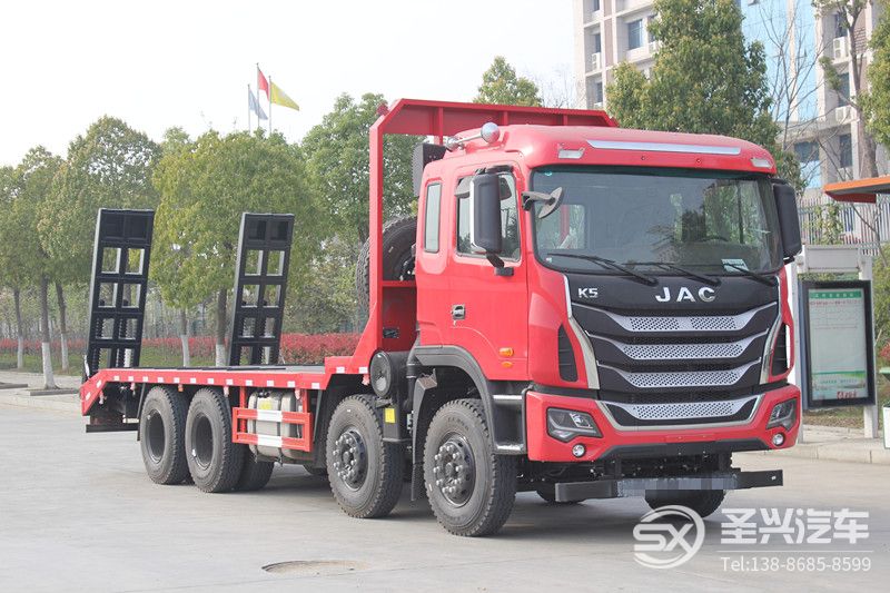 江淮K5前四后八底平板挖機(jī)運(yùn)輸車