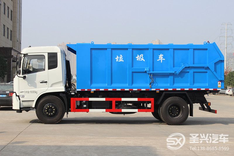 東風(fēng)天錦對(duì)接式垃圾轉(zhuǎn)運(yùn)車
