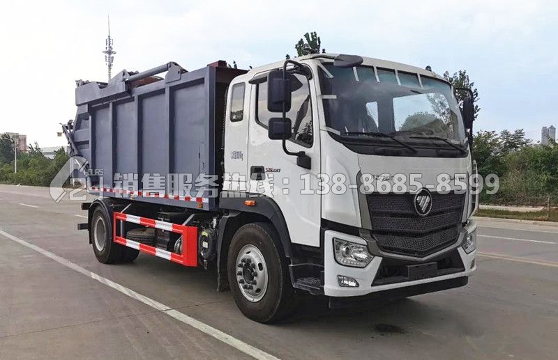 國六北汽福田歐馬可無泄漏壓縮式垃圾車