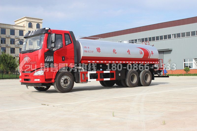 一汽解放J6后雙橋18方灑水車