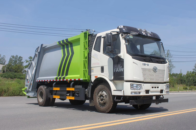 國(guó)六-解放J6L后裝14方壓縮式垃圾車