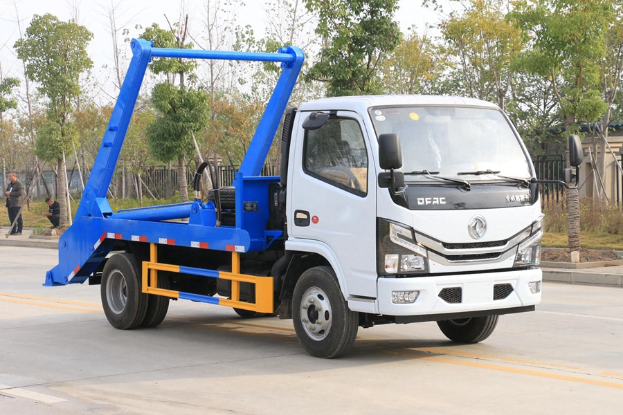 國六-東風(fēng)多利卡3噸擺臂垃圾車