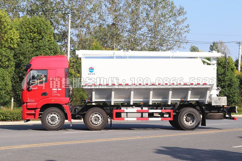 國六-徐工漢風(fēng)G5前四后四飼料運輸車30方