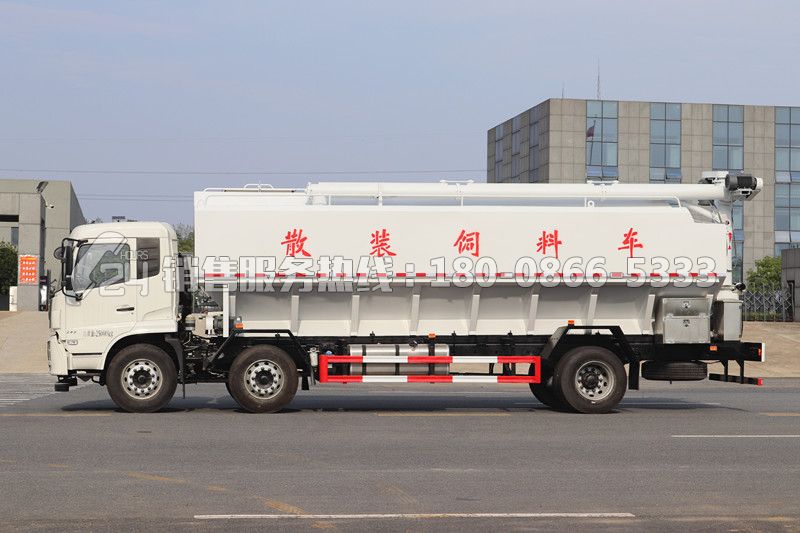 東風(fēng)天錦前四后四散裝飼料車30立方