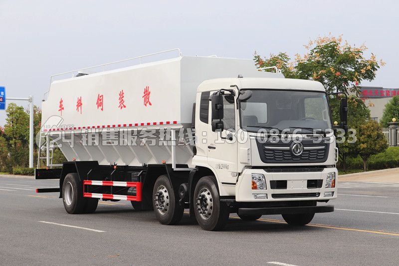 東風(fēng)天錦前四后四散裝飼料車30立方