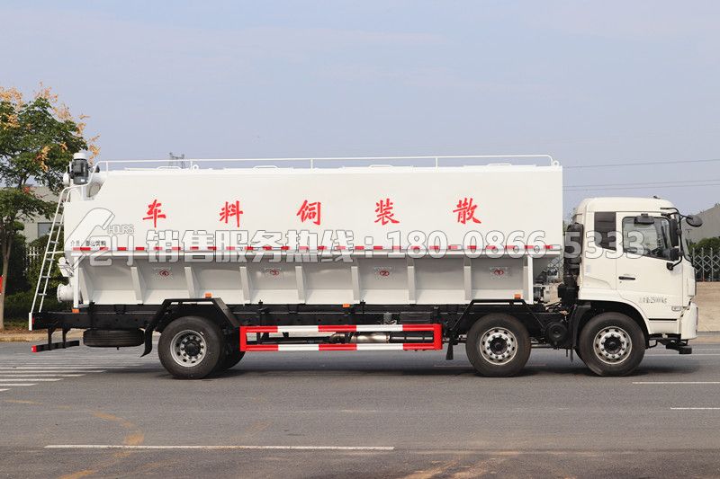東風(fēng)天錦前四后四散裝飼料車30立方