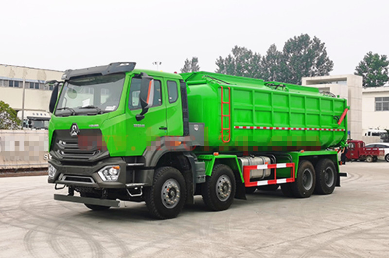 重汽豪翰前四后八25方廂式污泥運(yùn)輸車