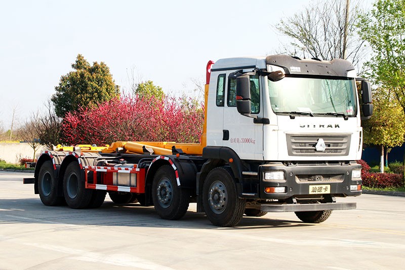 重汽汕德卡8x4車廂可卸式垃圾車25噸