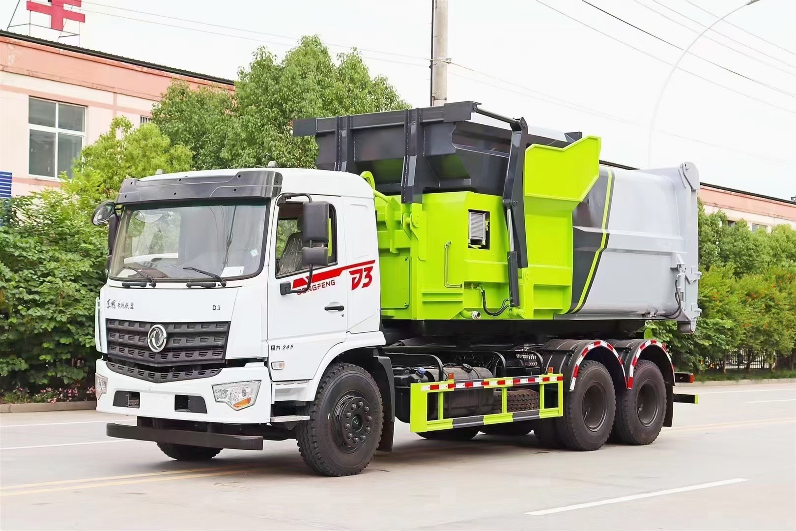 東風(fēng)專用D3后雙橋勾臂垃圾車 18方