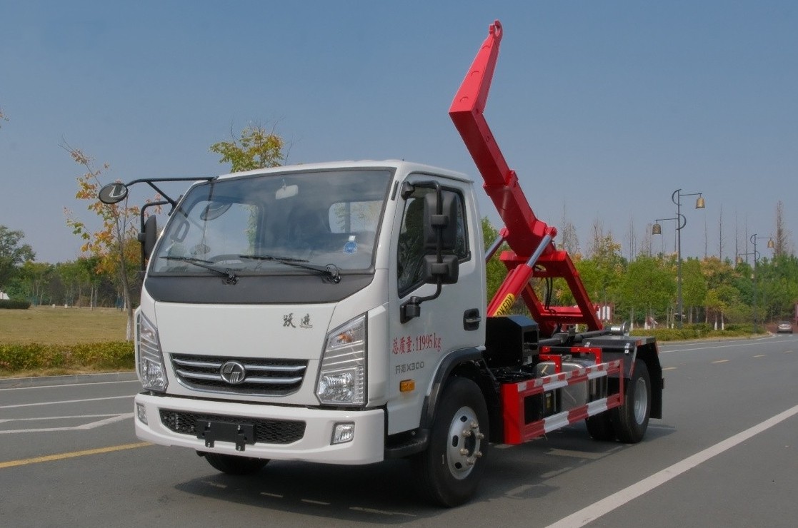 躍進(jìn)藍(lán)牌(地庫(kù))勾臂垃圾車(chē) 7方建筑垃圾箱  