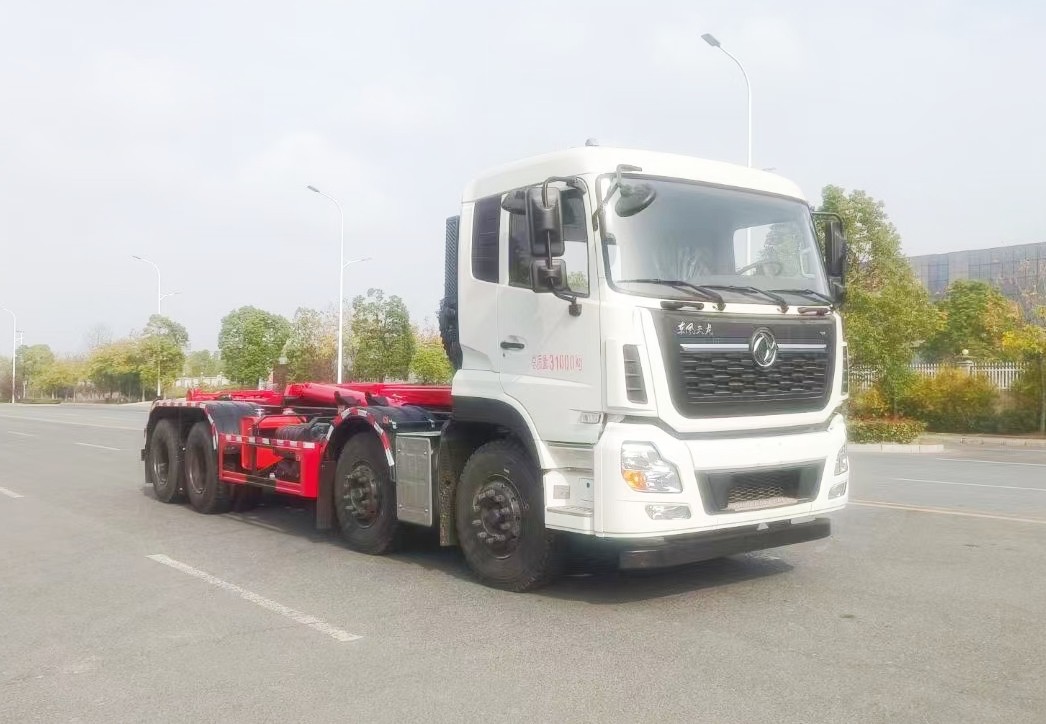 東風(fēng)天龍VL8x4勾臂垃圾車25噸   東風(fēng)天龍VL8x4勾臂垃圾車25噸