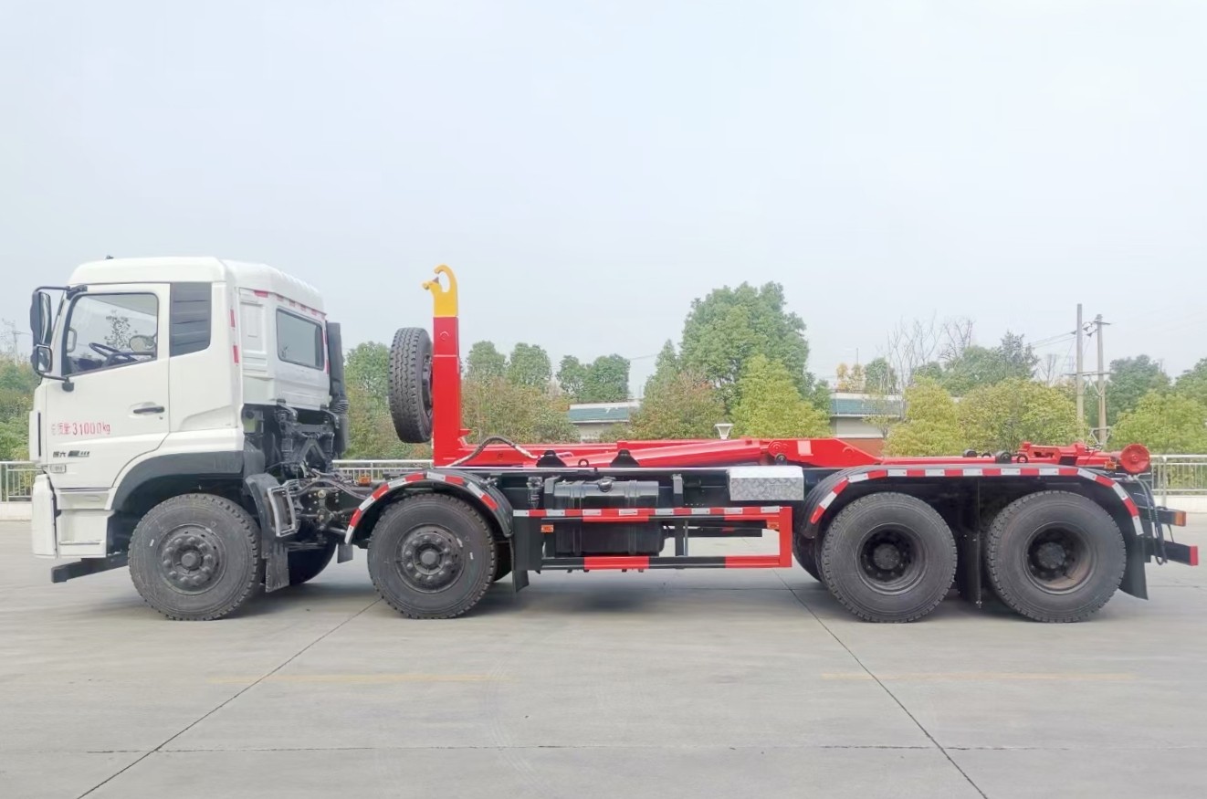 東風(fēng)天龍VL8x4勾臂垃圾車25噸   東風(fēng)天龍VL8x4勾臂垃圾車25噸